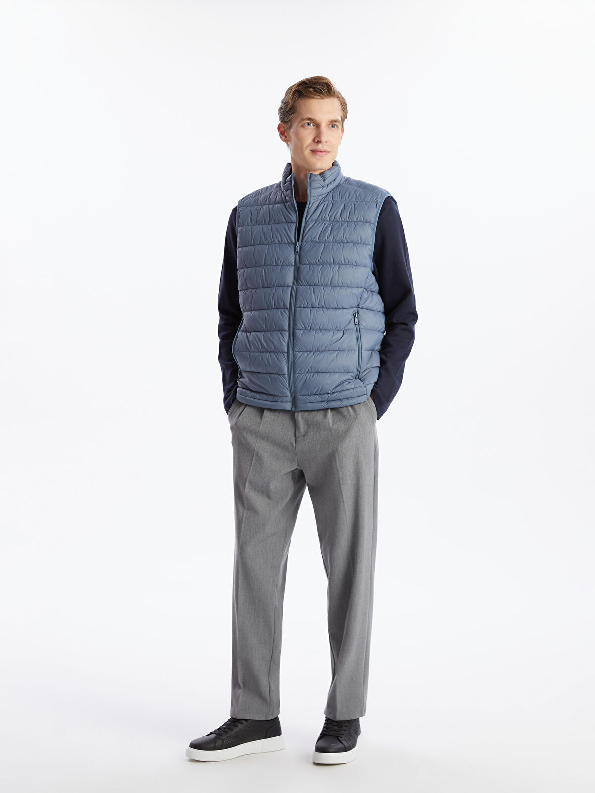 SOUTHBLUE Standard Fit Funnel Neck Men's Puffer Gilet