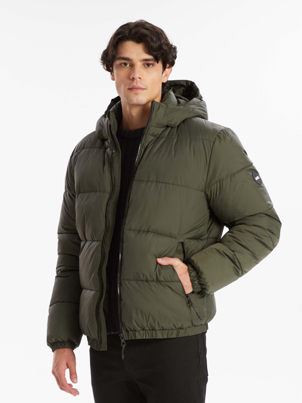 Standard Fit Hooded Men's Puffer -W46105Z8-V9N - W46105Z8-V9N - LC Waikiki
