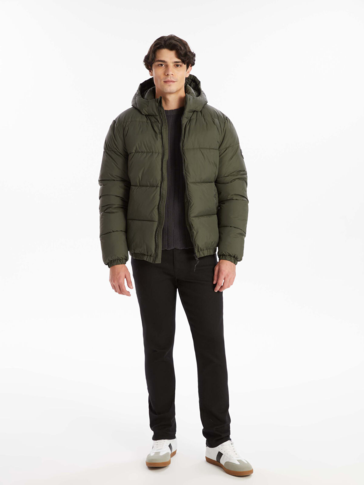 Standard Fit Hooded Men's Puffer -W46105Z8-V9N - W46105Z8-V9N - LC Waikiki