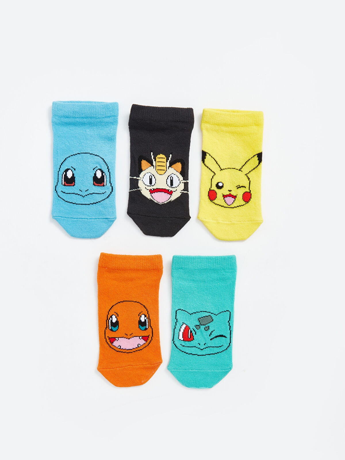Pikachu Patterned Boy Booties Socks 5 Pack -W48697Z4-K00