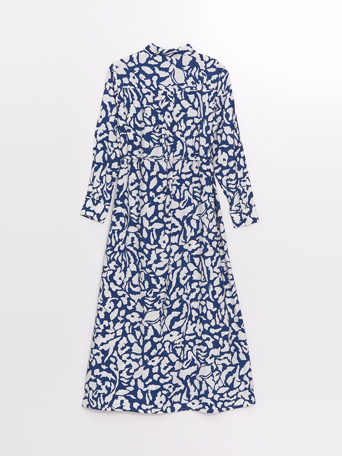Patterned Long Sleeve Women's Shirt Dress -W4AR05Z8-LSJ