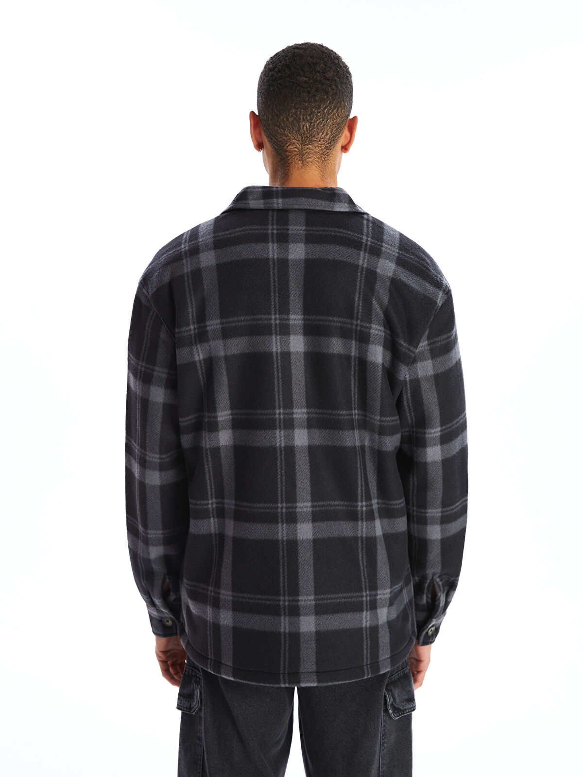 Relaxed Fit Long Sleeve Plaid Men's Shirt Jacket -W4AR07Z8-LKX -  W4AR07Z8-LKX - LC Waikiki