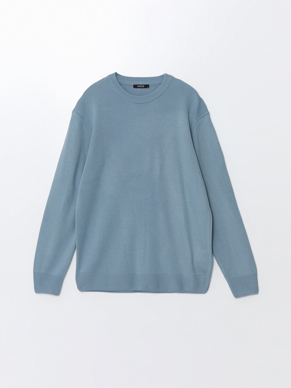 スウェット・トレーナー HUECLOSET Overlock Commercial Sweatshirt (2colors) BNE46 FZ- Long sleeve color matching top crew neck sweatshirt