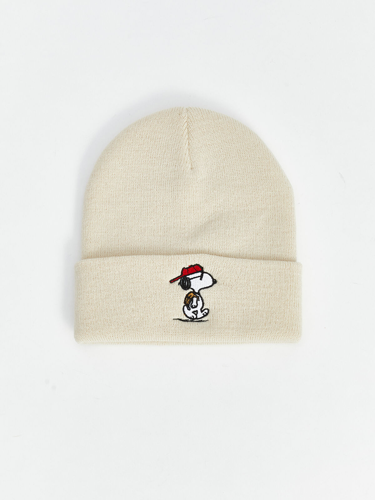 Snoopy Embroidered Men's Beanie -W4BY10Z8-FEQ - W4BY10Z8-FEQ - LC Waikiki