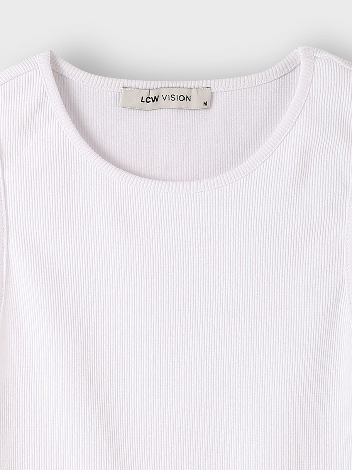 Crew Neck Textured Crop Women's Tank Top -W4CA95Z8-Q6K