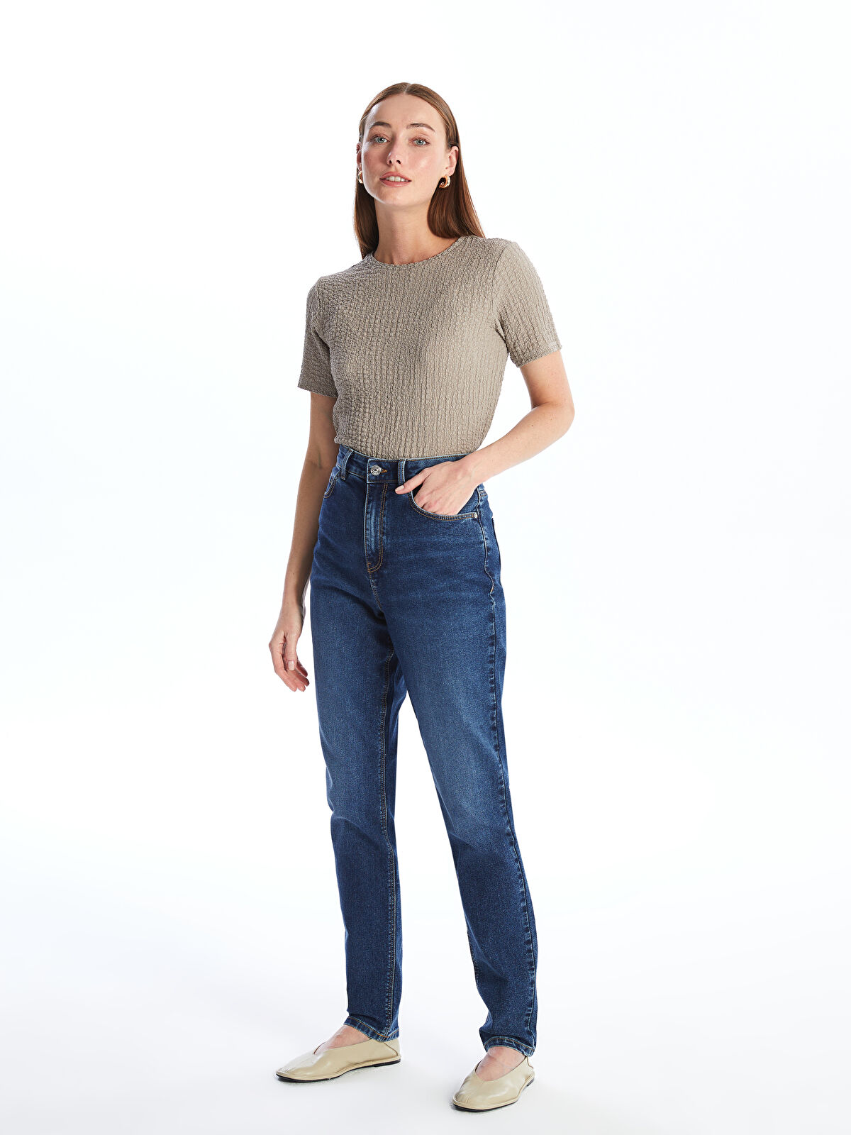 Mom Fit Women Jeans -W4CB73Z8-H45 - W4CB73Z8-H45 - LC Waikiki