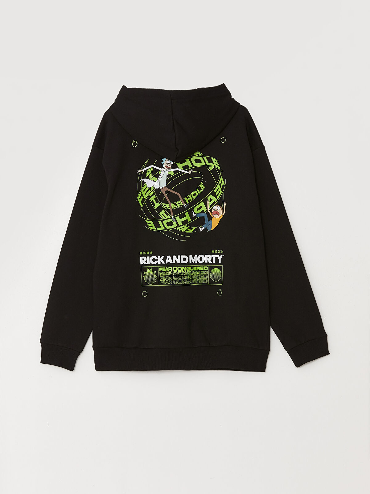 Long Sleeve Rick and Morty Printed Men's Thick Hoodie -W4DG89Z8-CVL -  W4DG89Z8-CVL - LC Waikiki