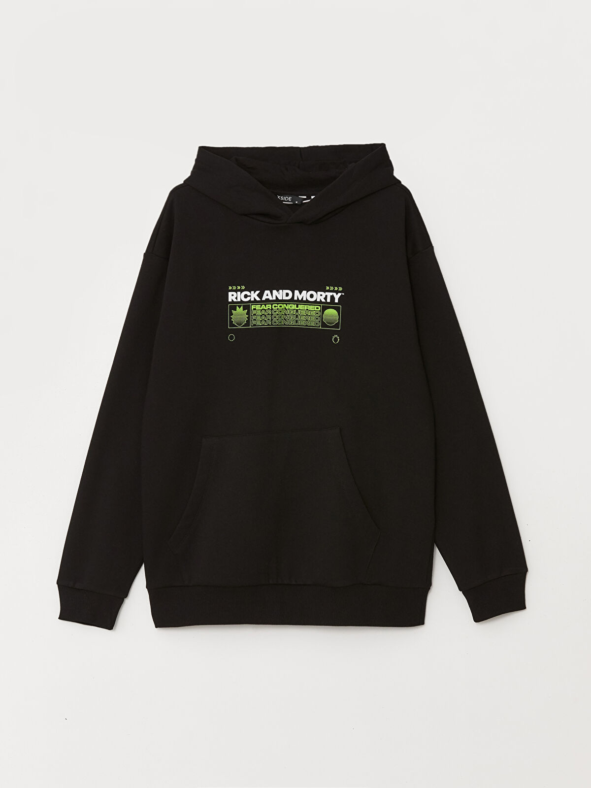 Long Sleeve Rick and Morty Printed Men's Thick Hoodie -W4DG89Z8-CVL -  W4DG89Z8-CVL - LC Waikiki