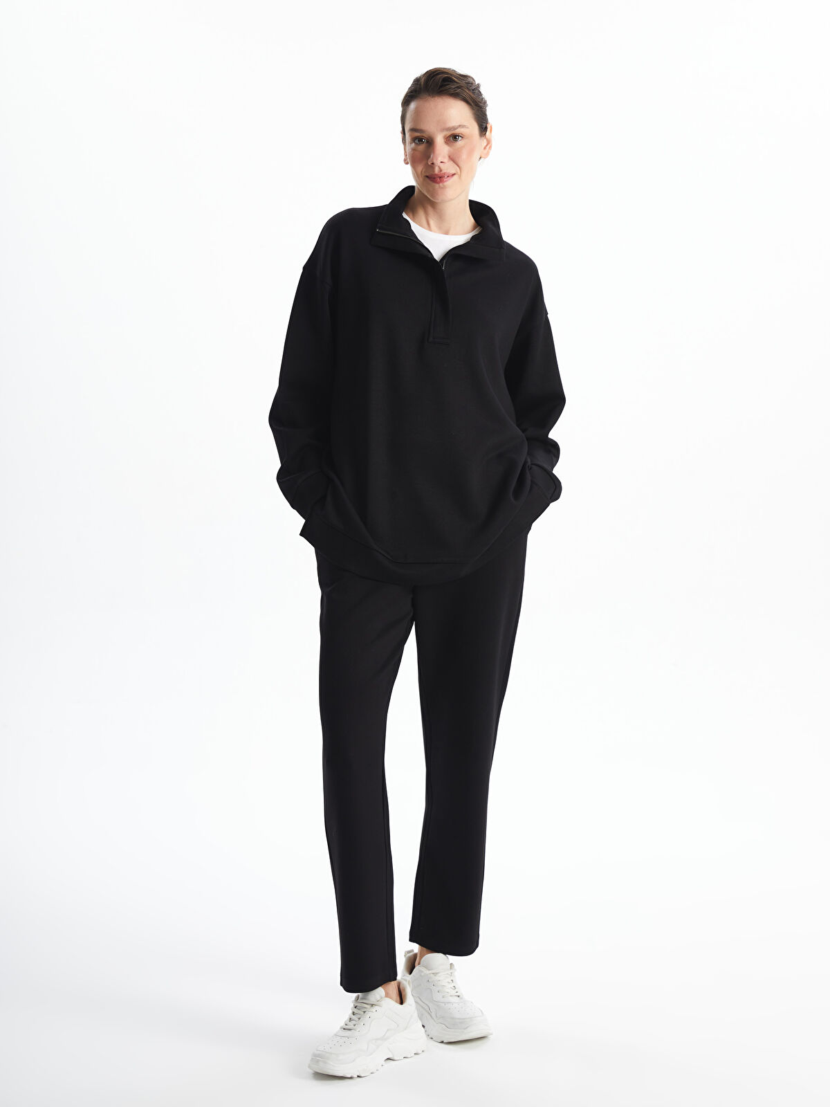 Women's Sweatpants with Elastic Waist -W4H501Z8-CVL