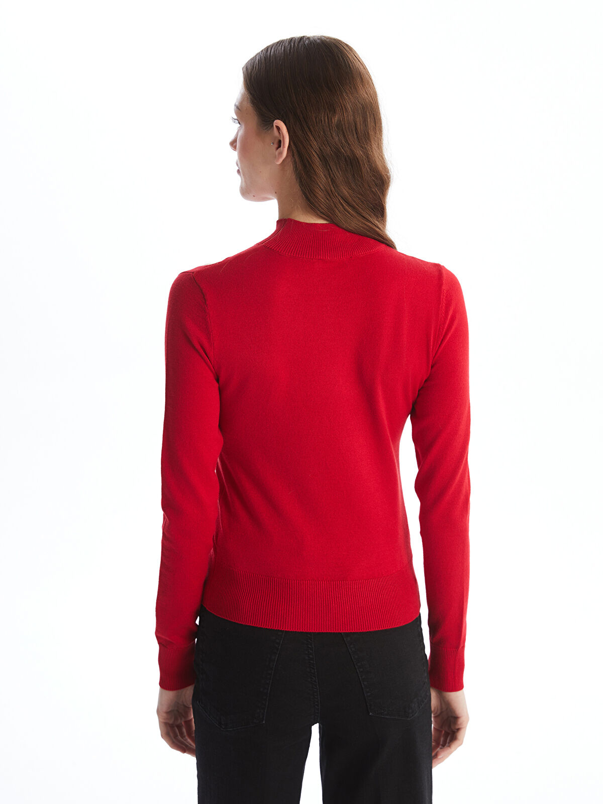 Half Turtleneck Women's Tricot Sweater -W4H546Z8-HJY - W4H546Z8-HJY - LC  Waikiki