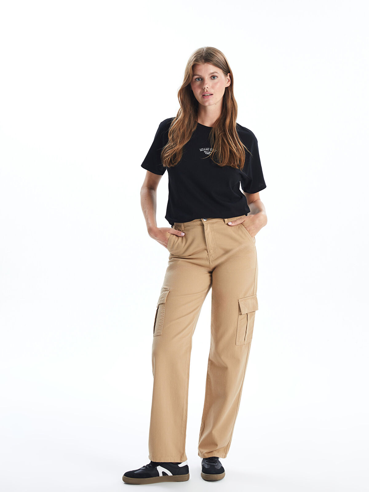 Buy Khaki Green Textured Stripe Wide Leg Trousers from Next Luxembourg