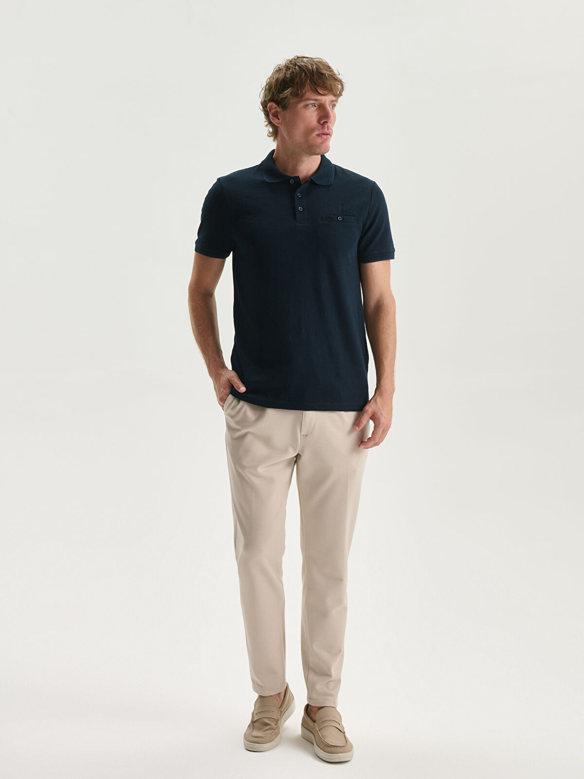Polo Neck Short Sleeve Jersey Men's T-Shirt -S41105Z8-RFH