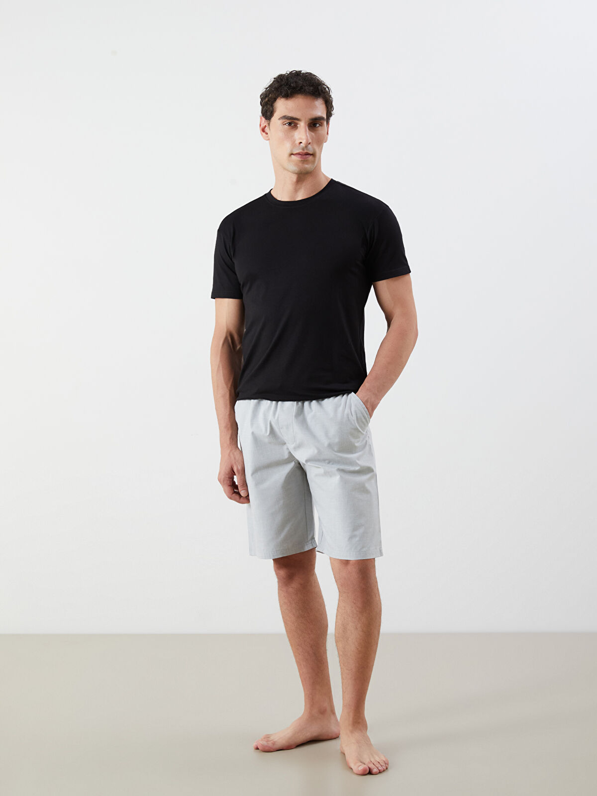 Standard Fit Men's Pyjama Bottom Shorts -S4CV11Z8-J1L
