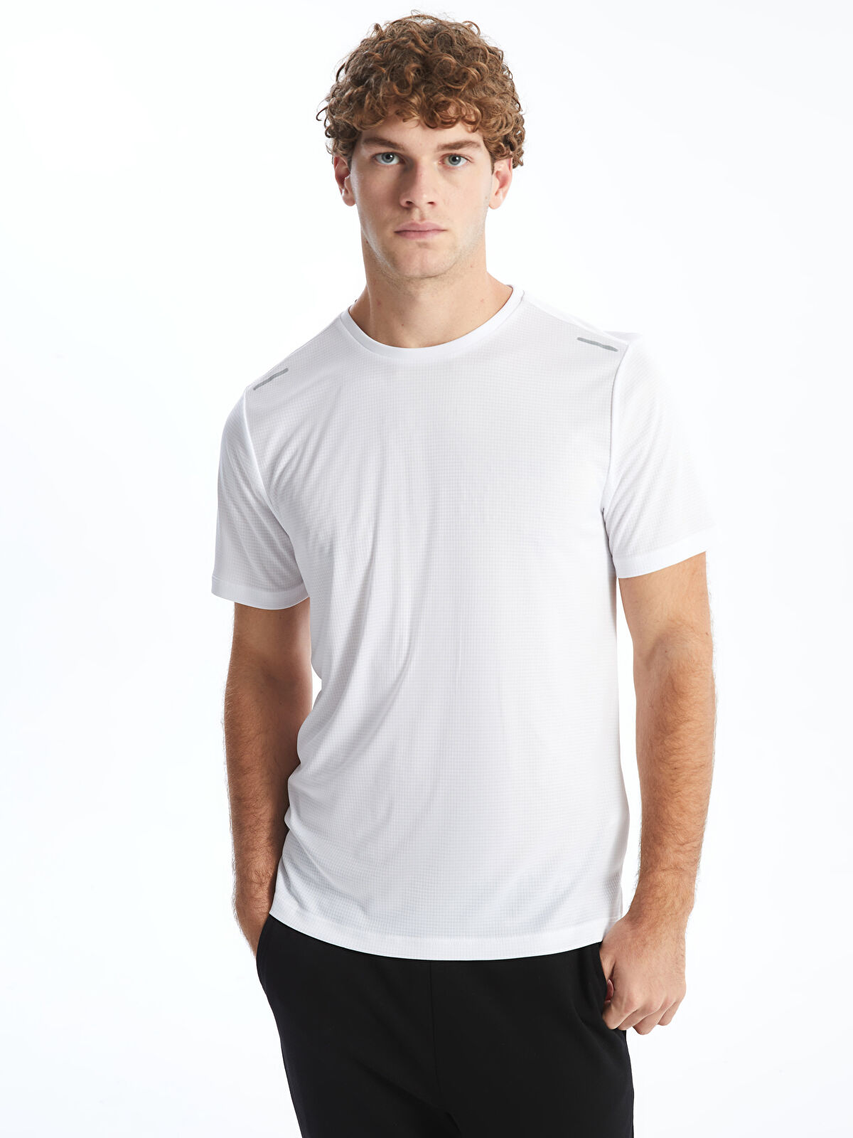 レタリング^T-Shirts(White)◆OAFISH◆ XSIDE Crew Neck Short Sleeve Men's Sports T-Shirt -S50155Z8