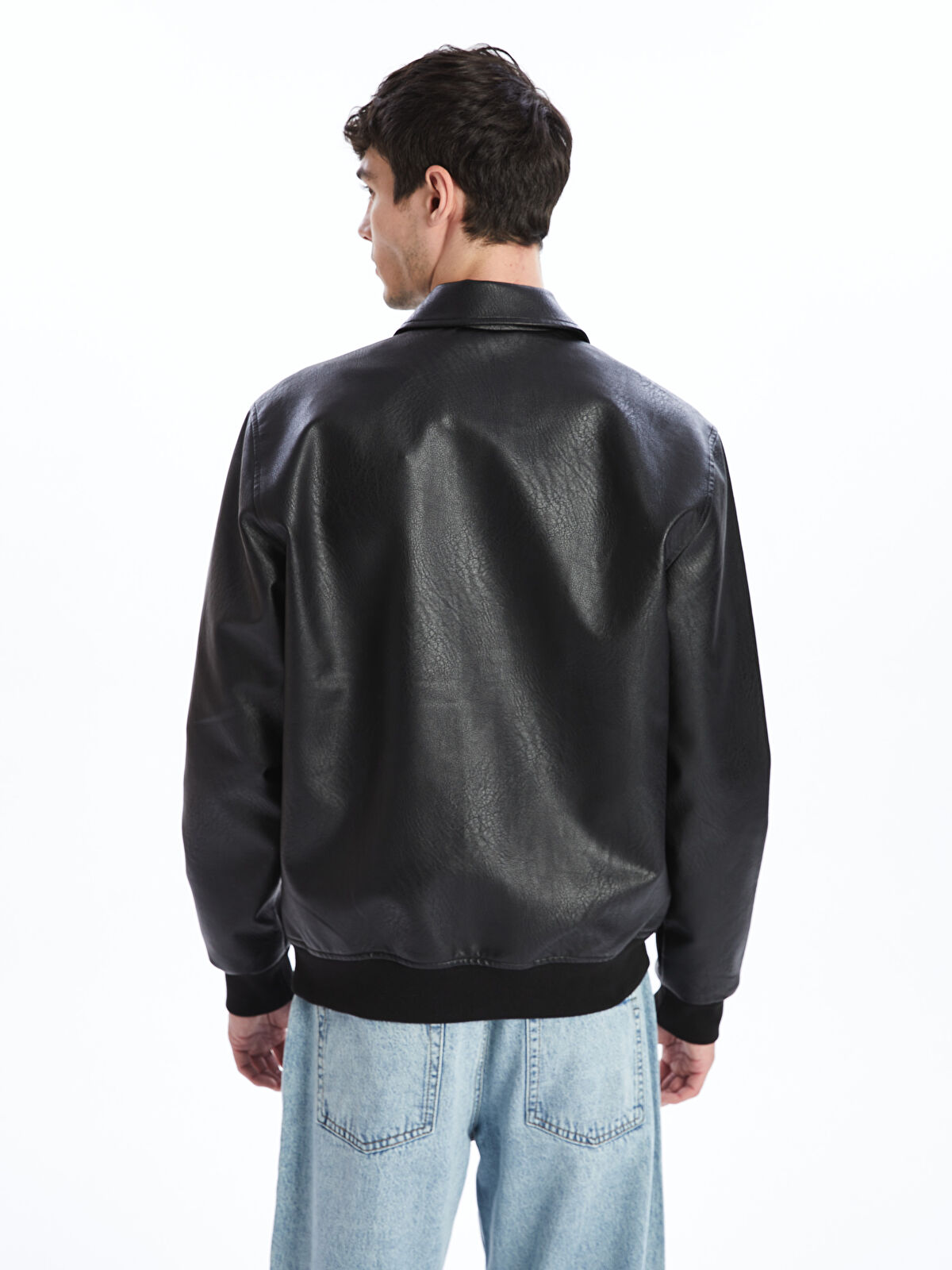 誠実 Fit Slim Men's S51461Z8 - -S51461Z8-CVL Jacket Look Leather ジャケット・アウター