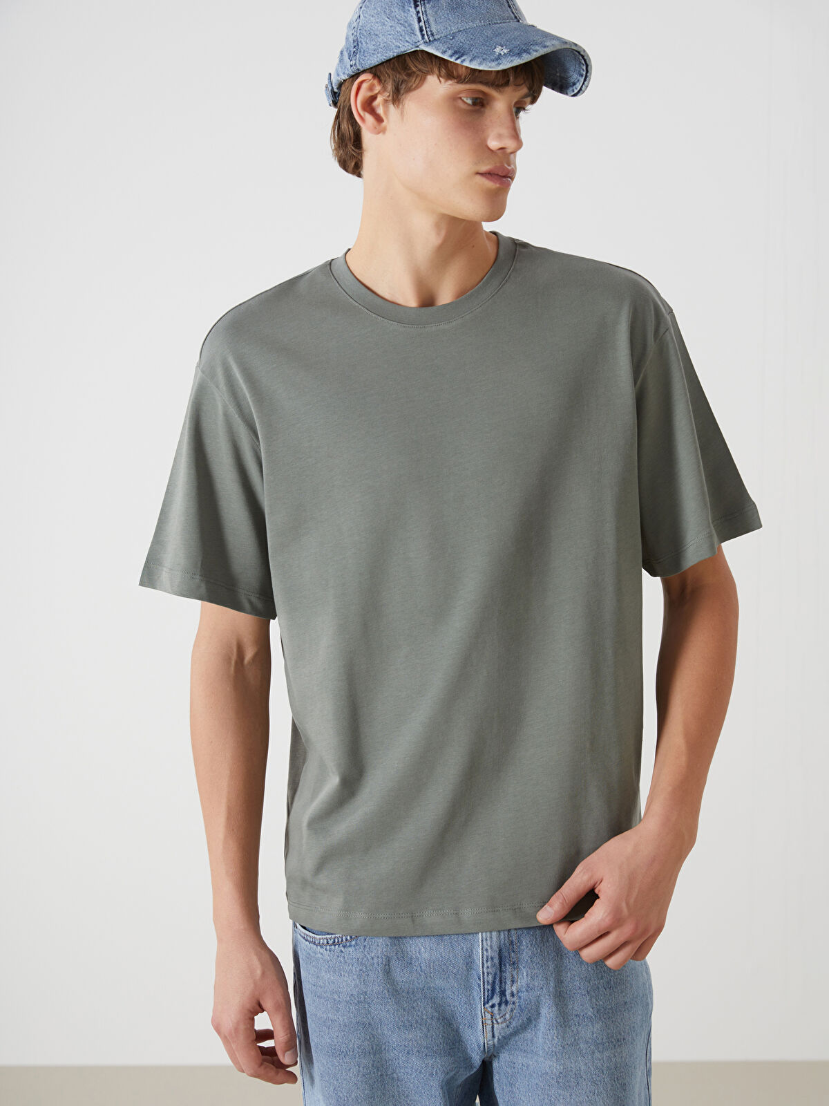 Crew Neck Short Sleeve Combed Cotton Men's T-shirt -S52693Z8-YRC -  S52693Z8-YRC - LC Waikiki
