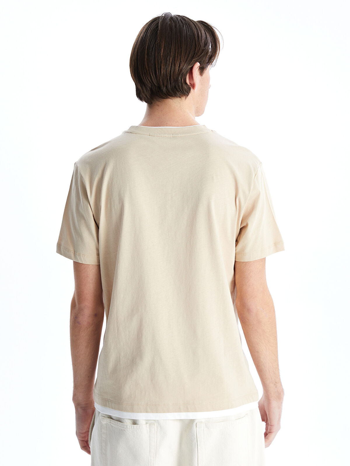 色々な Crew T-shirt Men's Cotton Combed Printed Sleeve Short Neck トップス