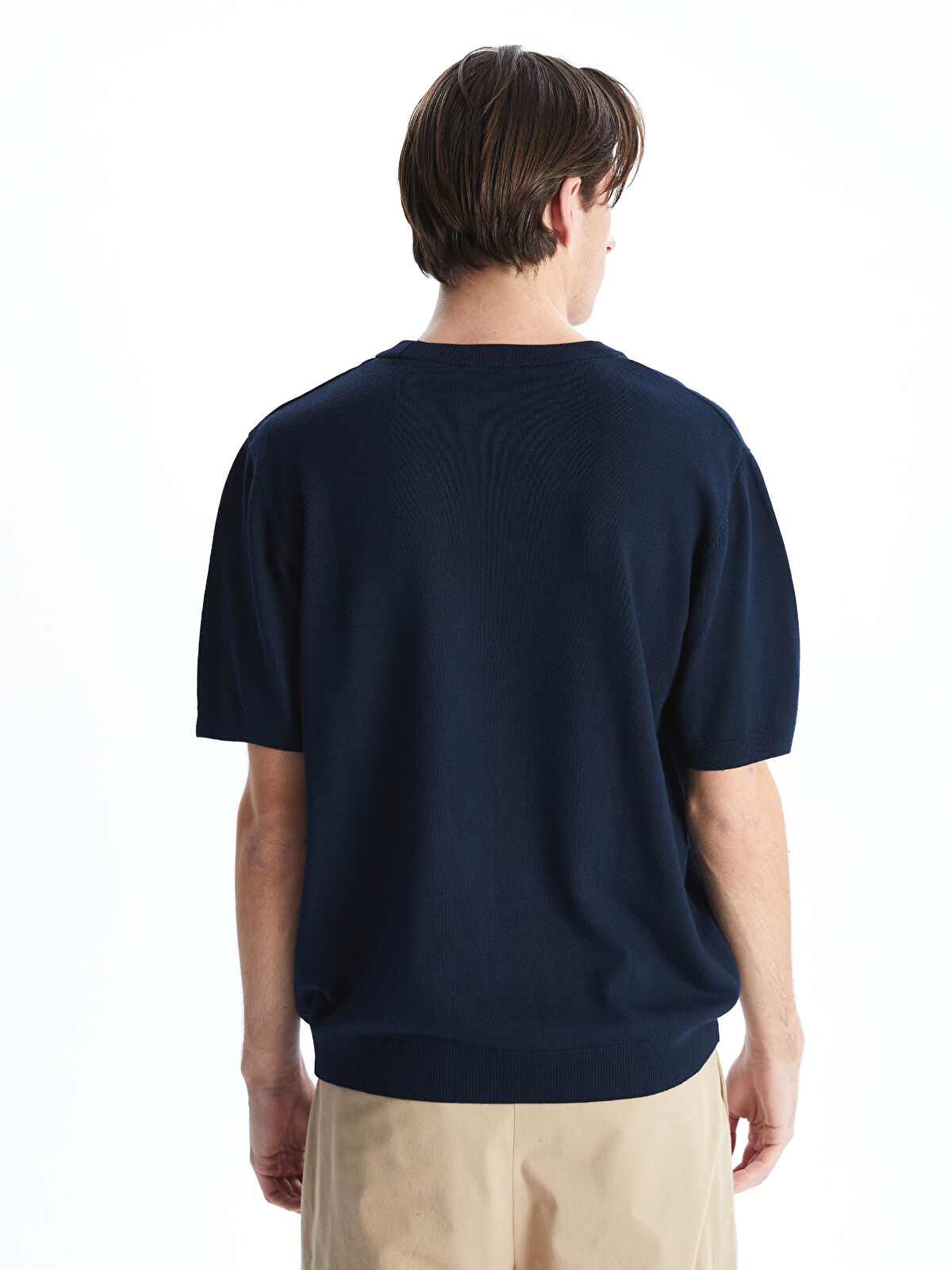 【COSYHARU】24SS 99 Raglan short sleeve knit Navy The official online store of COSYHARU | 60% - Asian Fashion