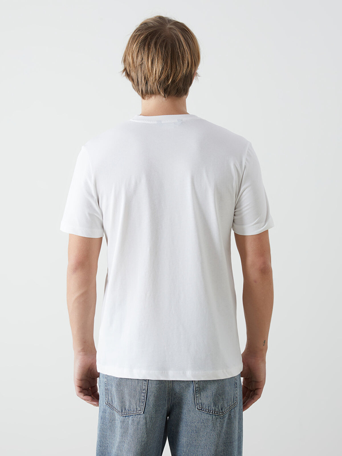 Crew Neck Short Sleeve Striped Combed Cotton Men's T-shirt Crew Neck Short Sleeve Striped Combed Cotton Men's T-shirt