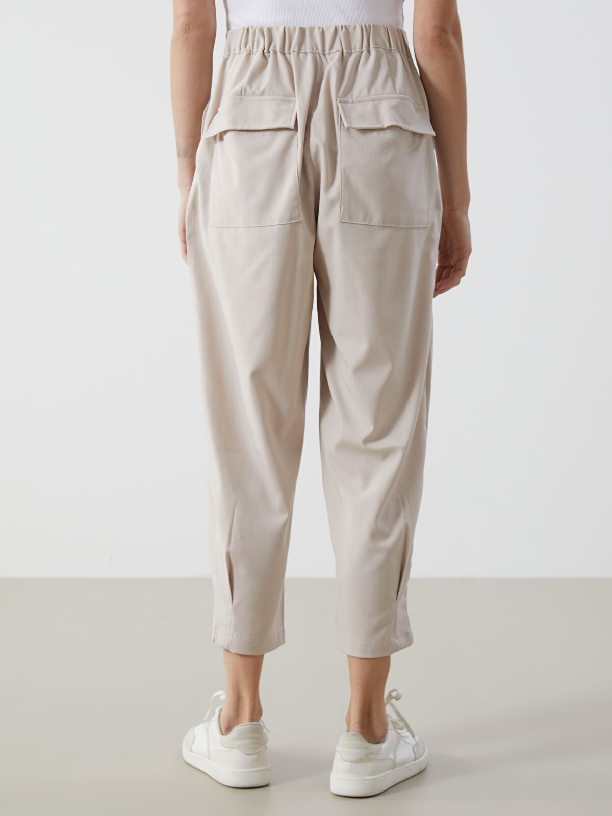 Elastic Waist Women'S Pants -S56112Z8-VKK - S56112Z8-VKK