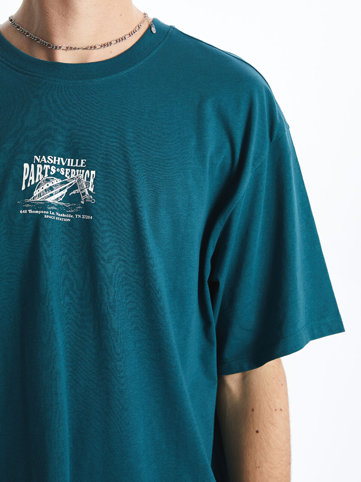 お歳暮ならオンライン Crew Neck T-Shirt Men's Cotton Combed Printed Tennessee ジャケット・アウター