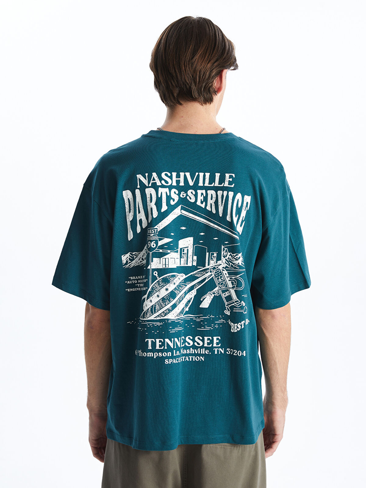 スーパーコピー 激安 - ブランドコピー代引き高品質専門店 Crew Neck T-Shirt Men's Cotton Combed Printed Tennessee 洋書