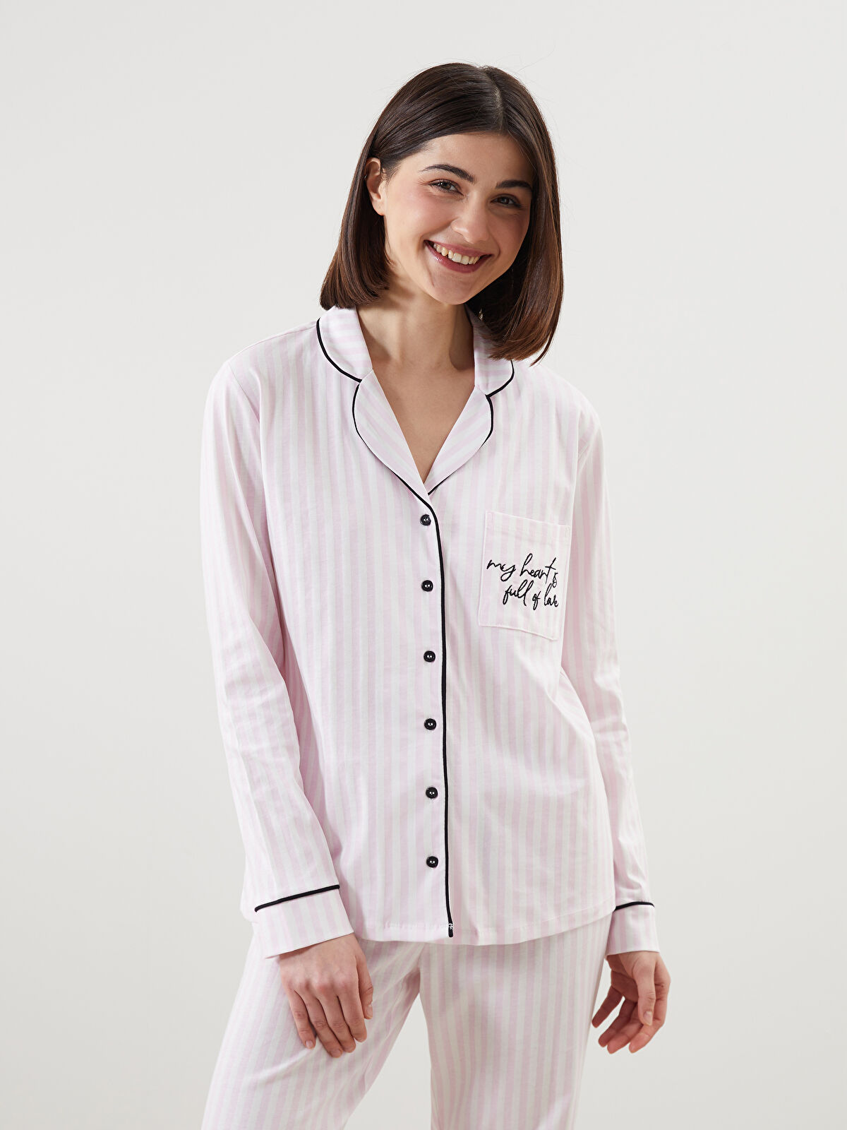 How to sew a pajamas shirt with notched collar - YouTube