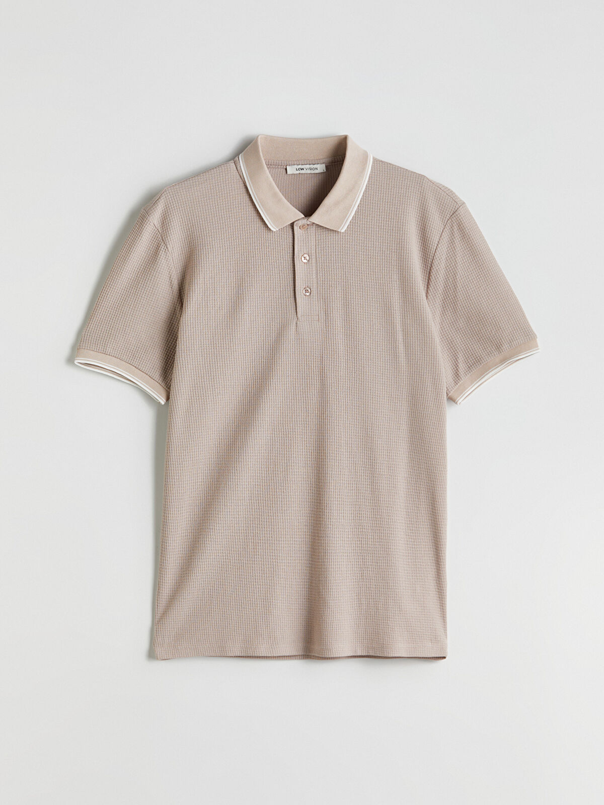 LC WAIKIKI Polo Neck Short Sleeve Men's Textured T-Shirt