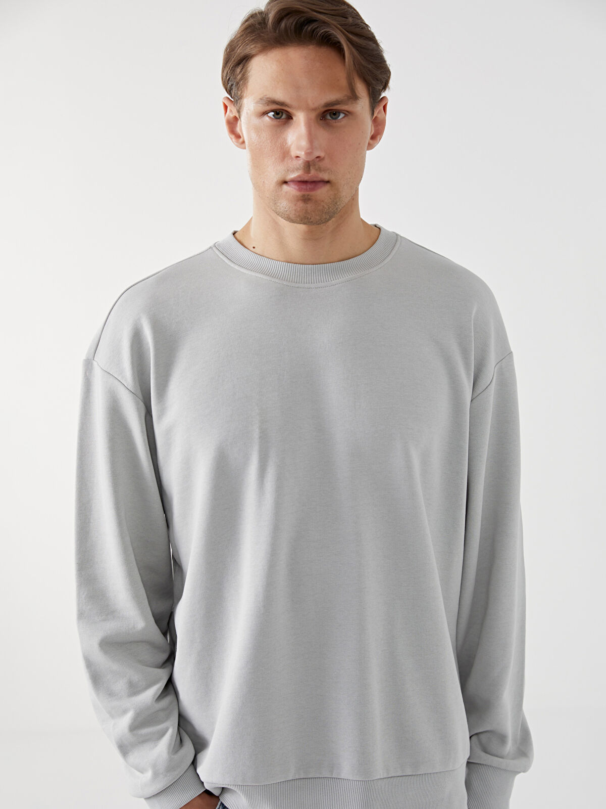 Crew Neck Long Sleeve Men's Sweatshirt -S59975Z8-VK7 - S59975Z8-VK7 - LC  Waikiki