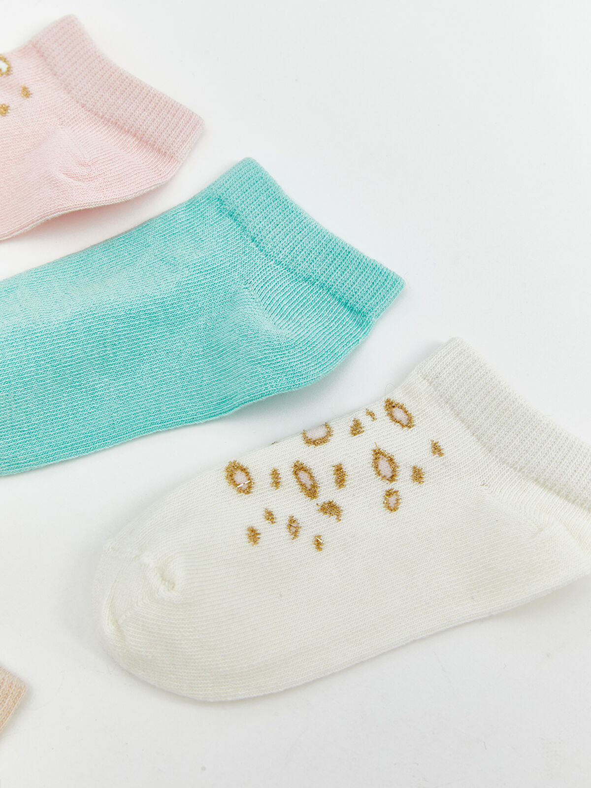 Printed Baby Girl Booties Socks 5 Pieces -S5AN54Z1-FXB