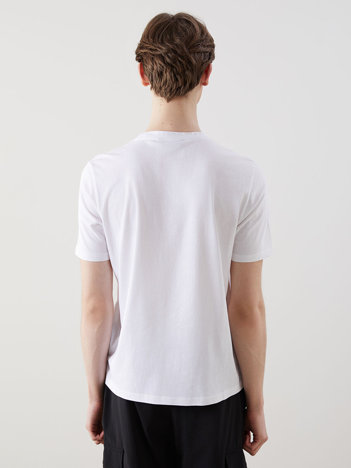 Crew Neck Boston London Printed Combed Cotton Men's T-Shirt