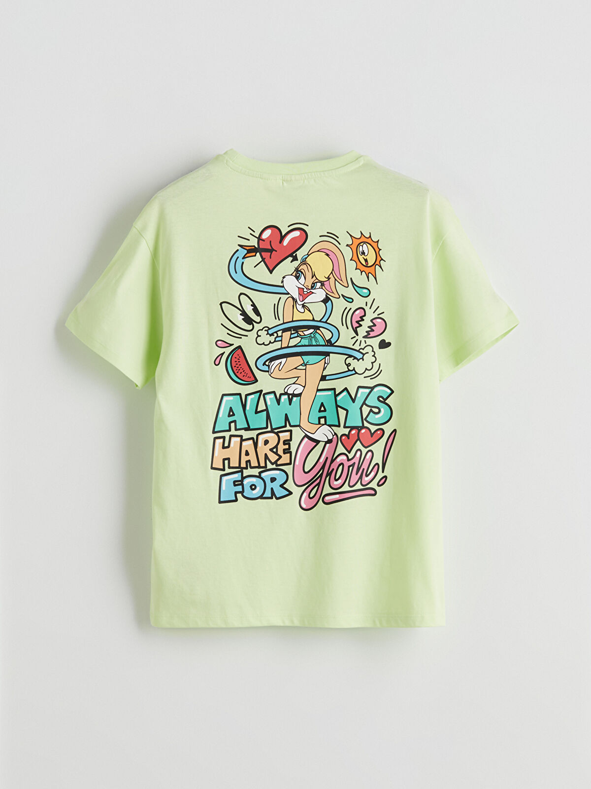 Crew Neck Lola Bunny Printed Girls' T-Shirt -S5GE51Z4-TKH