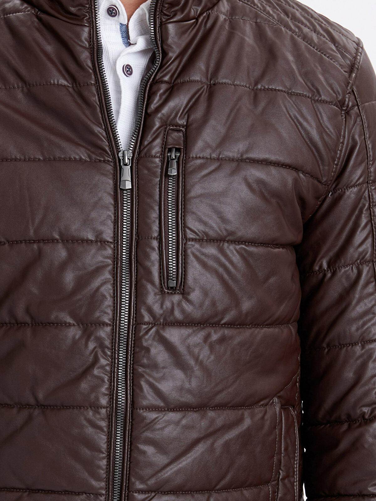 BORDEAUX Faux Leather Short Coat -8W1452Z8-J0S - 8W1452Z8-J0S - LC 