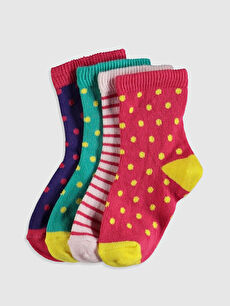Носки до щиколотки для девочек, 4шт.