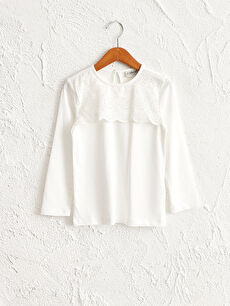 Хлопковая футболка с принтом для девочек