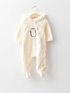 Hooded Long Sleeve Plush Baby Girl Rompers W129z1 Fdl W129z1 Fdl Lc Waikiki