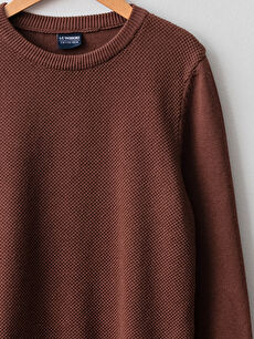 brown crewneck jumper