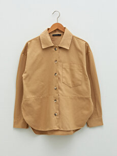 LCW CASUAL Front Button-Off Flat Pocket Detail Long Sleeve Gabardin Women's  Lumberjack Shirt -W1EQ43Z8-GL4 - W1EQ43Z8-GL4 - LC Waikiki