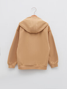 Girl's Hooded Printed Long Sleeve Sweatshirt -W1G108Z4-FJC 