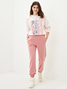 LCW CASUAL Women's Elastic Waist Flat 