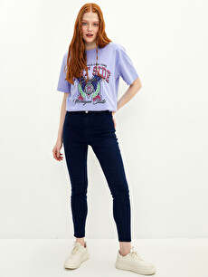 High Waist Skinny Fit Straight Pocket 