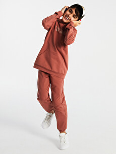 Hooded Printed Long Sleeve Sweatshirt 