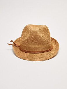 Women's Straw Felt Fedora Hat -S27954Z8 