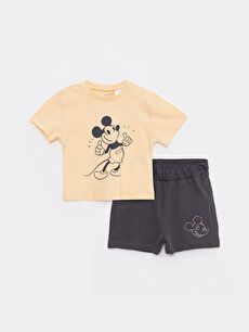 Disney Boy's 2-Piece Mickey Mouse Tee Shirt and Short Set 