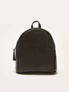 leather look rucksack