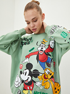 Yeşil Bisiklet Yaka Mickey Mouse 