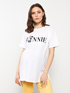 Crew Neck Minnie Mouse Printed Short 