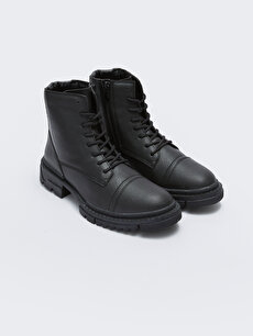 Leather Look Lace-Up Men's Boots -W2AP46Z8-HUC - W2AP46Z8-HUC - LC Waikiki