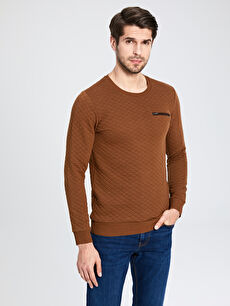 mens brown crewneck