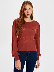 red lace jumper